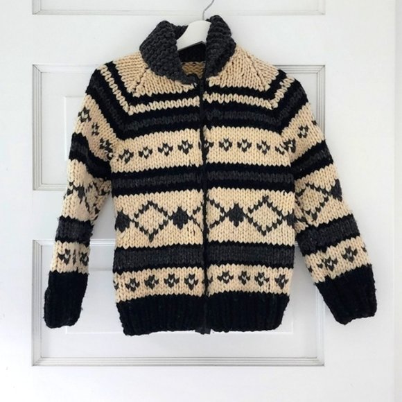 🍁 Youth Cowichan Knit Sweater Jacket 🍁 - Picture 1 of 3